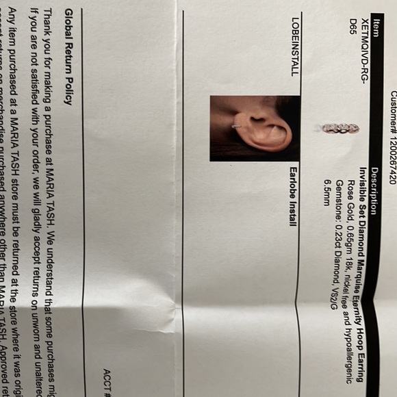 Maria Tash marquise eternity 6.5mm - Picture 2 of 8